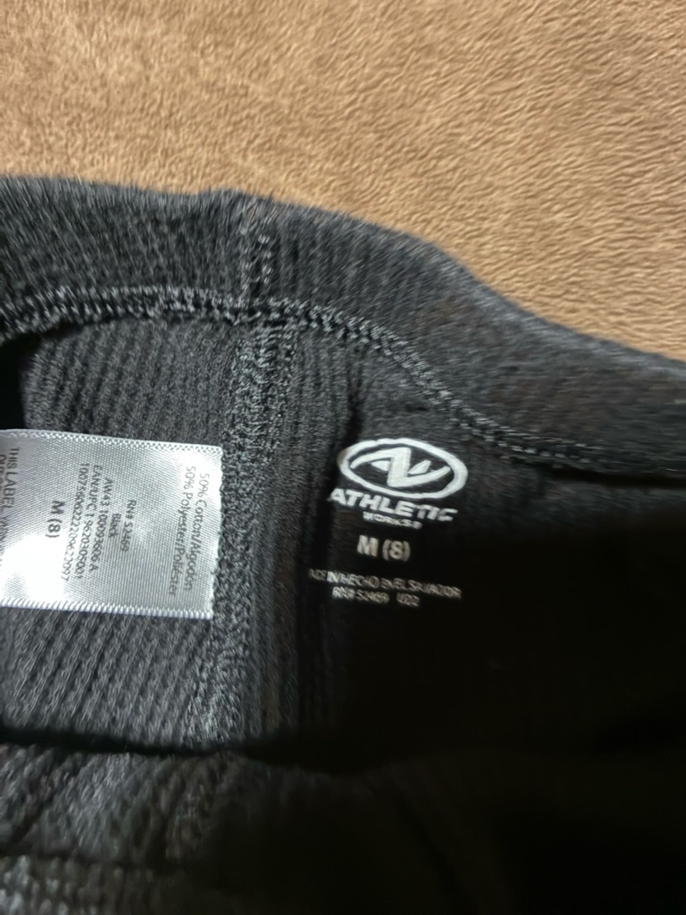 Black Ribbed Thermal Top and Leggings Set boys size 8 - Picture 5 of 5